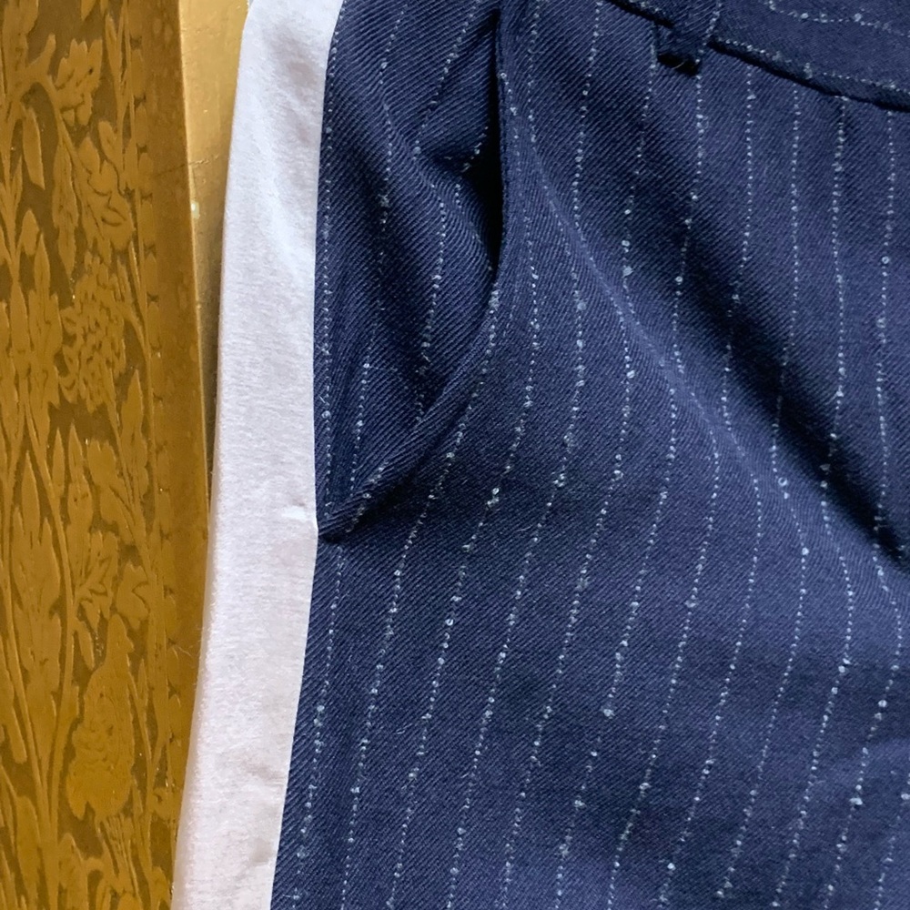 Sies Marjan suit jacket pants set dark blue white pinstripe 6 S-M - Picture 3 of 11